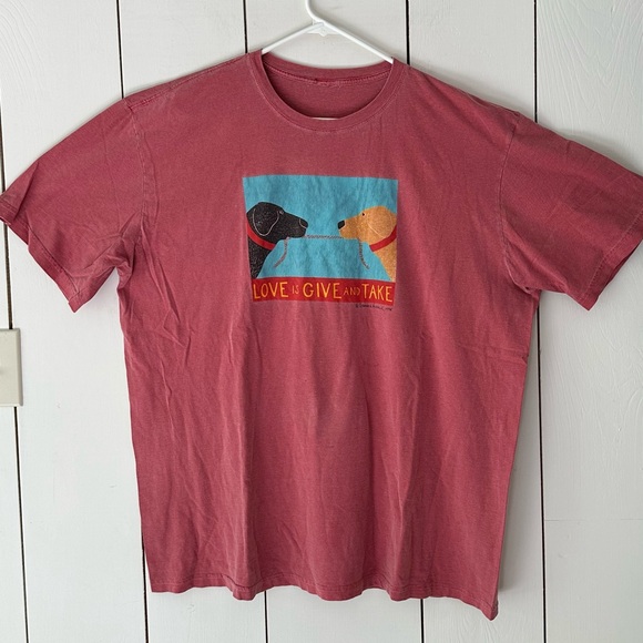 Love is Give and Take T-Shirt by Stephen Huneck Sz XXL - Picture 1 of 4